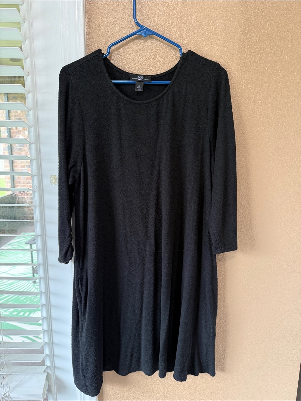 🥳 7/$10!! AGB Black Long Sleeve Swing Dress